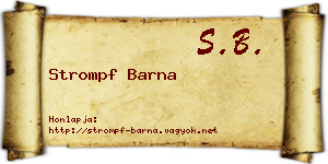 Strompf Barna névjegykártya